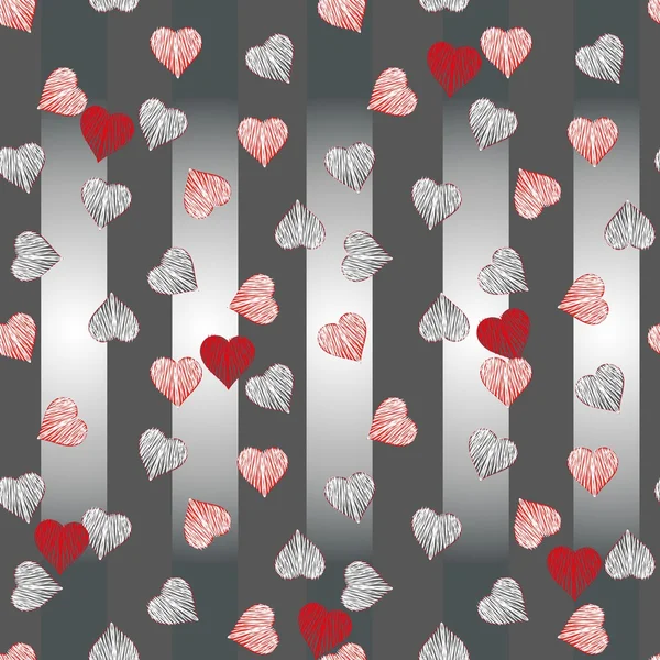 Heart seamless pattern background — Stock Vector