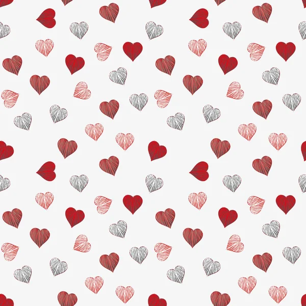 Heart seamless pattern background — Stock Vector