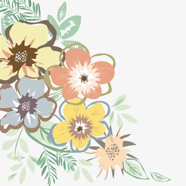 スタイリッシュな花の背景 — ストックベクタ
