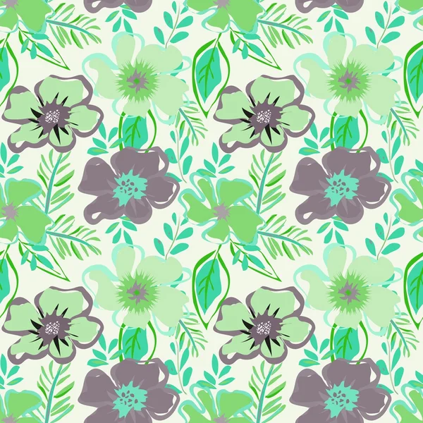 Abstract flower seamless pattern background — Stock Vector