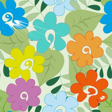 Soyut çiçek pürüzsüz desen arkaplanı