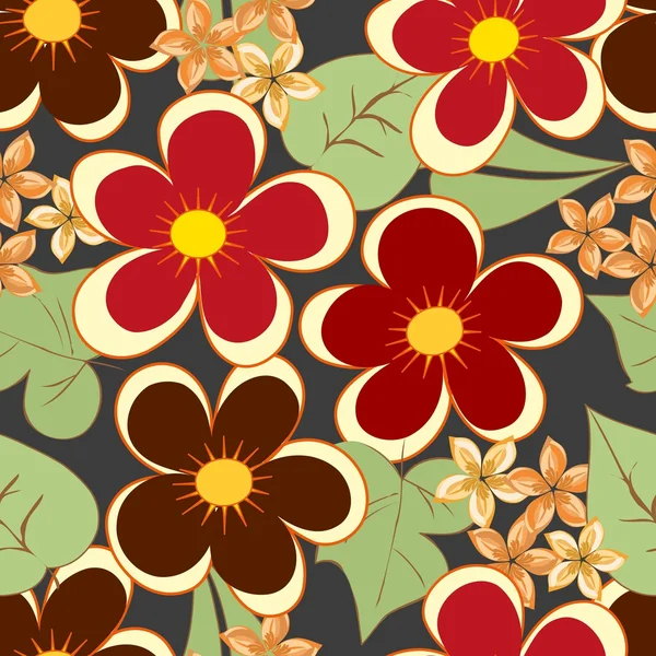 Fondo de patrón sin costura flor abstracta — Archivo Imágenes Vectoriales