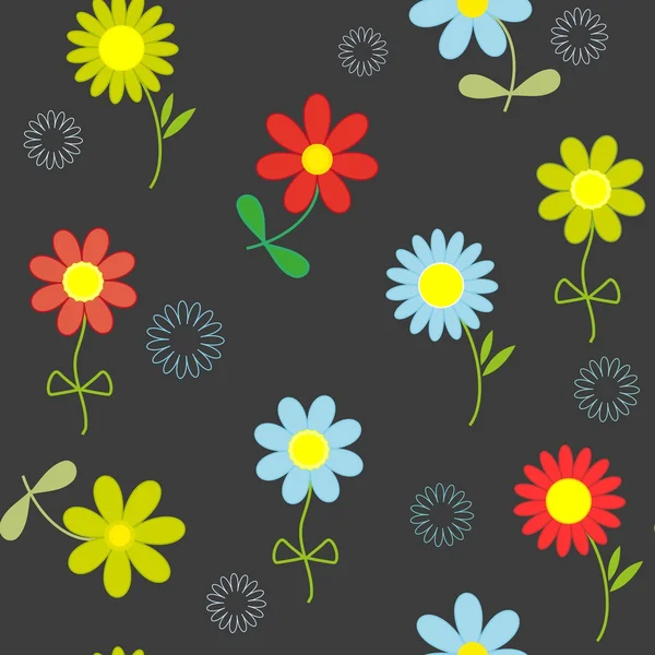 Abstract flower seamless pattern background — Stock Vector