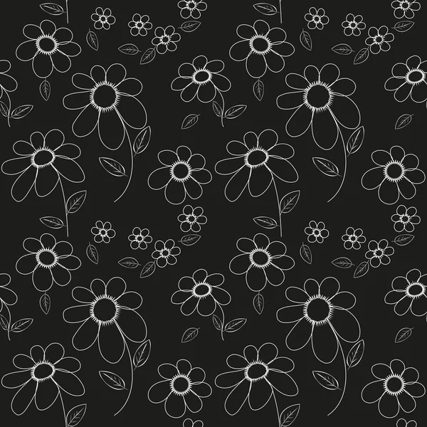 Fleur abstraite fond de motif sans couture — Image vectorielle