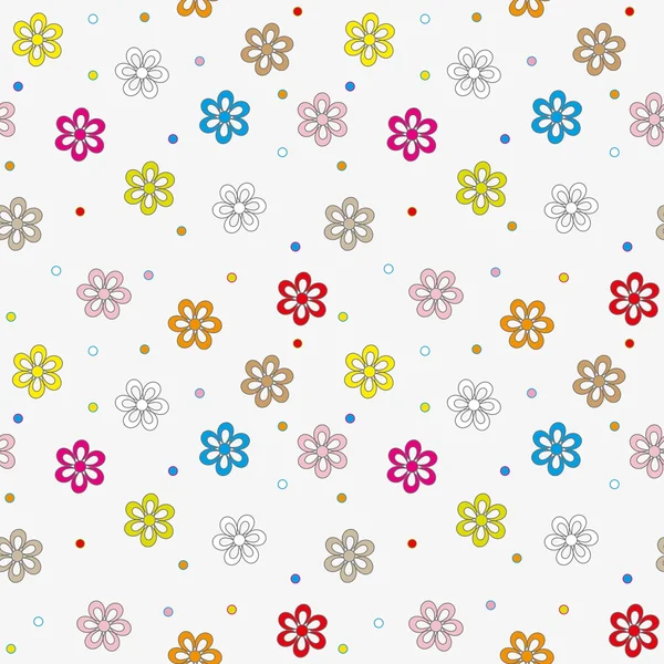 Abstract flower seamless pattern background — Stock Vector