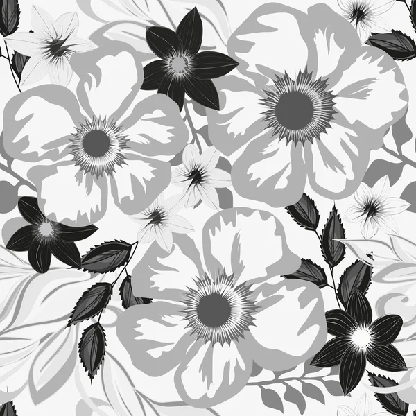 Abstract flower seamless pattern background — Stock Vector