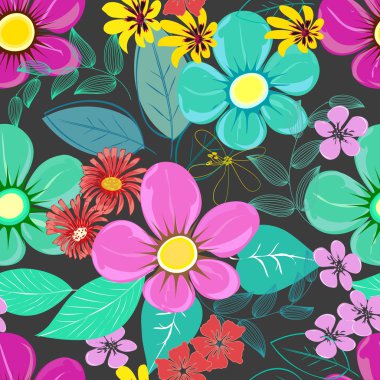 Soyut çiçek pürüzsüz desen arkaplanı