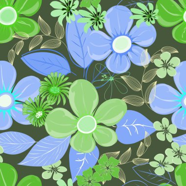 Soyut çiçek pürüzsüz desen arkaplanı