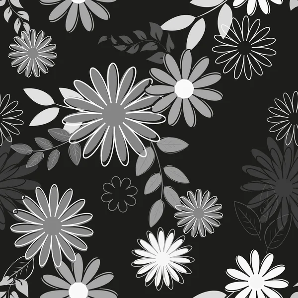 Fondo de patrón sin costura flor abstracta — Vector de stock