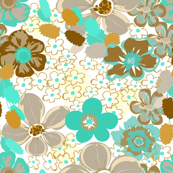 Abstract flower seamless pattern background — Stock Vector