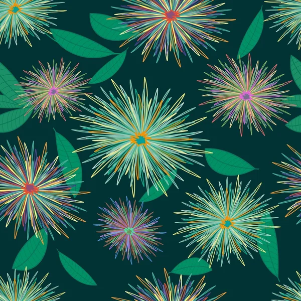 Fondo de patrón sin costura flor abstracta — Vector de stock