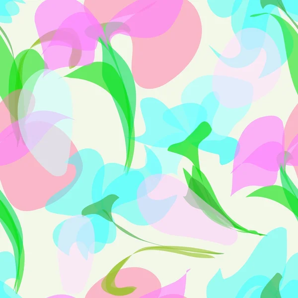 Fondo de patrón sin costura flor abstracta — Vector de stock