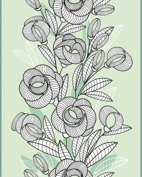 Fleur verticale abstraite fond de motif sans couture — Image vectorielle