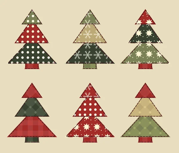 Christmas tree set 6 — Stock Vector © Amalga #15733315