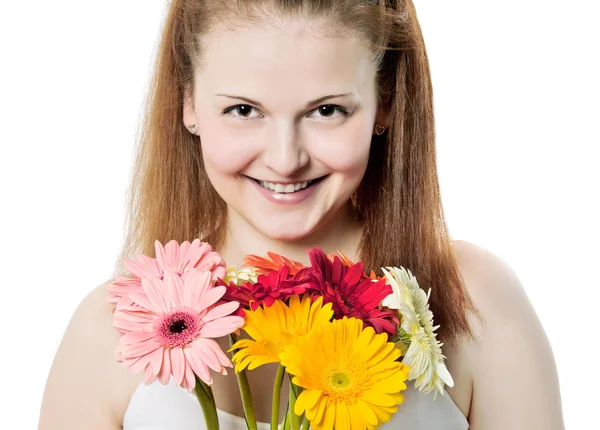 Mujer sonriente atractiva — Foto de Stock