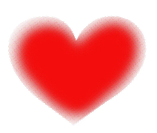 Red halftone heart — Stock Photo, Image