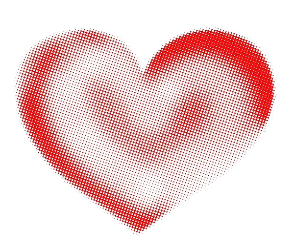 Red halftone heart — Stock Photo, Image