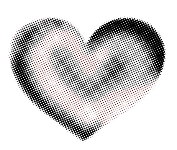 Red halftone heart — Stock Photo, Image