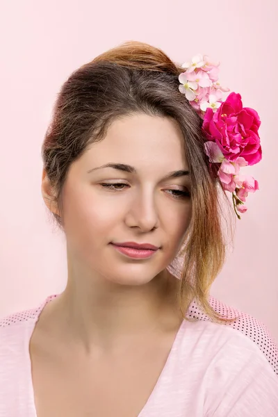 Schoonheid model vrouw gezicht. — Stockfoto