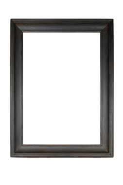 Tahta çerçeve beyaz üzerinde izole.