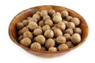 kase üzerinde beyaz izole deli dolu