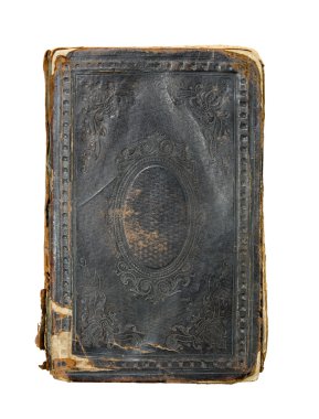 kırpma yolu ile çok eski kitap kapağı.