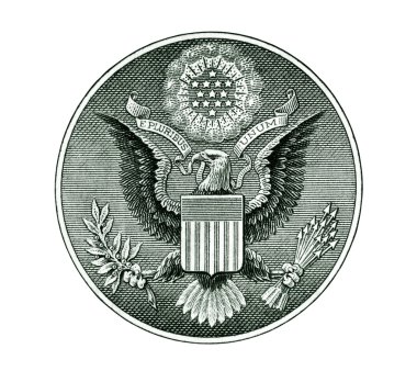 Great Seal of the United States with clipping path clipart