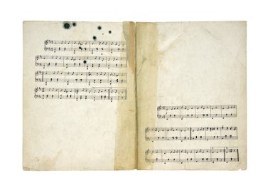 kırpma yolu ile Vintage kirli müzik levha