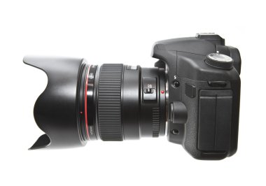 dijital kamera üzerinde beyaz izole