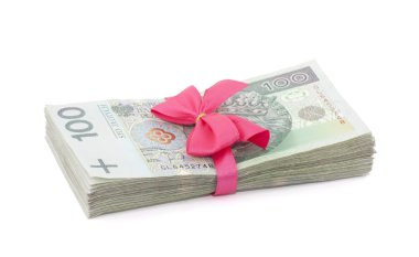 Lehçe para hediye beyaz izole