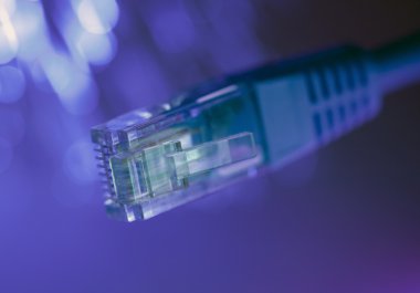 fiber optik arka plan ağ kablosuyla