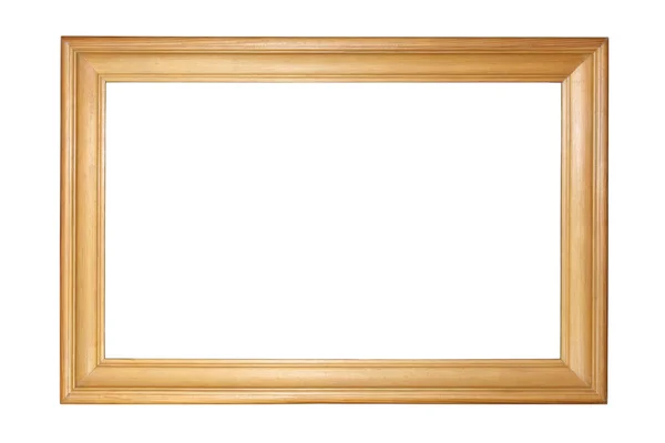 Dřevěný rám izolovaný na bílém. — Stock fotografie