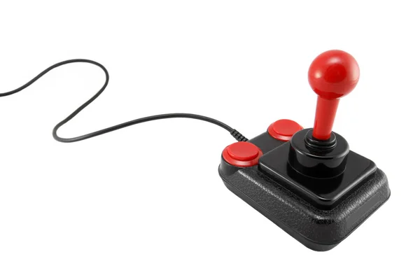 Κλασικό joystick σε άσπρο φόντο — Φωτογραφία Αρχείου