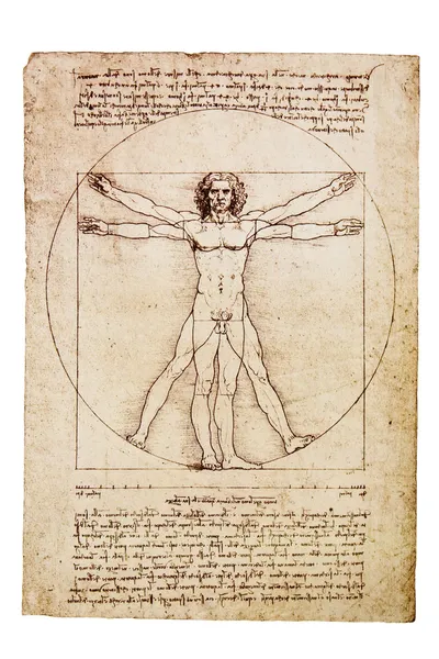 El hombre vitruviano de Da Vinci —  Fotos de Stock