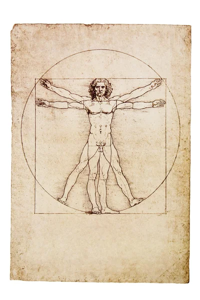 El hombre vitruviano de Da Vinci —  Fotos de Stock