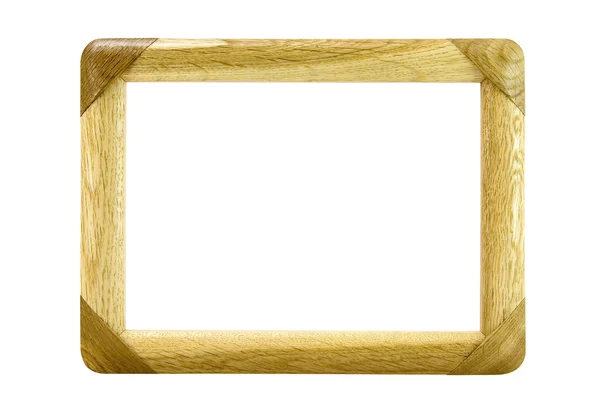 Wooden picture frame isolated on white. — Stock Photo, Image