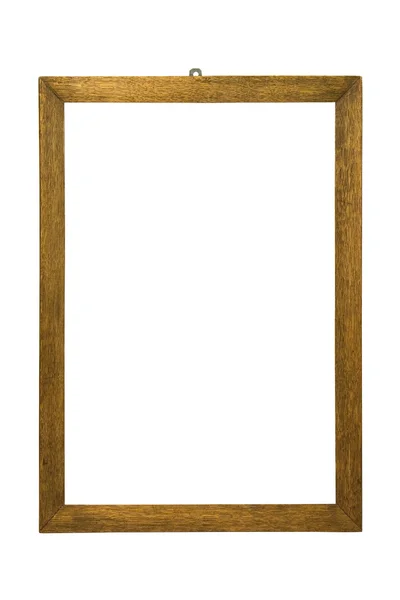 Wooden picture frame isolated on white. — Stock Photo, Image