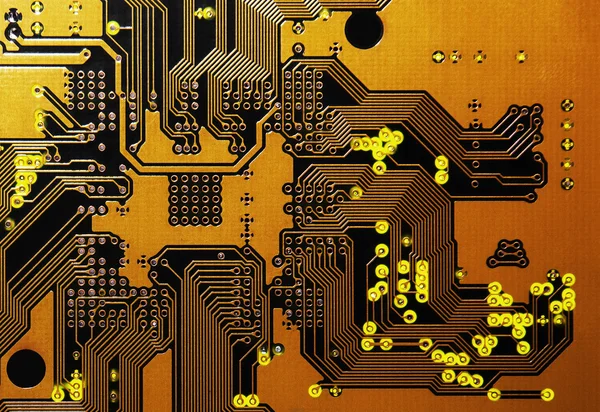 Orange Circuit Board — Stock Photo, Image