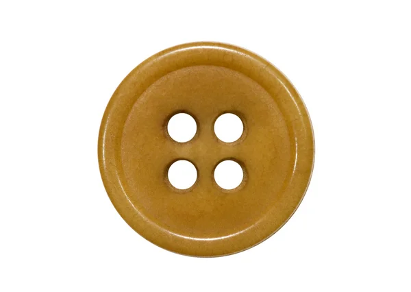 Brown button isolated on white — Stock Photo, Image