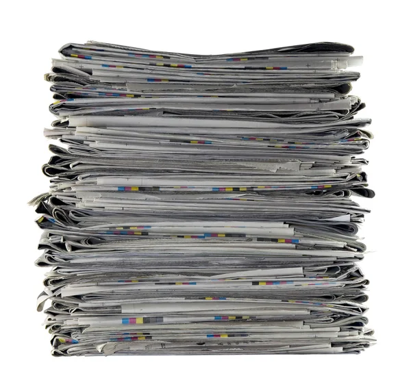 Pilha de jornais com caminho de recorte — Fotografia de Stock