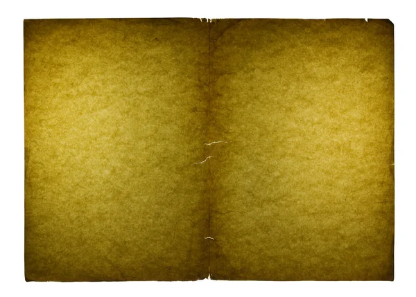Vecchio foglio di carta isolato su bianco — Foto Stock