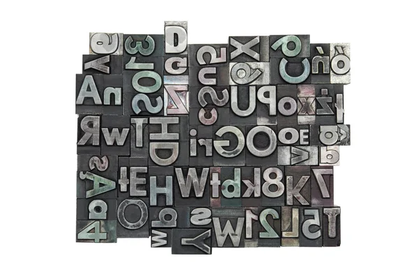 Random letterpress background with clipping path — Stock Photo, Image