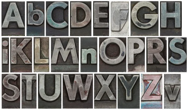 Block letters isolated on white — Stock Photo, Image