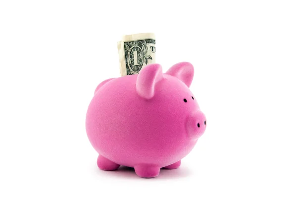 Piggy bank com dólar americano — Fotografia de Stock