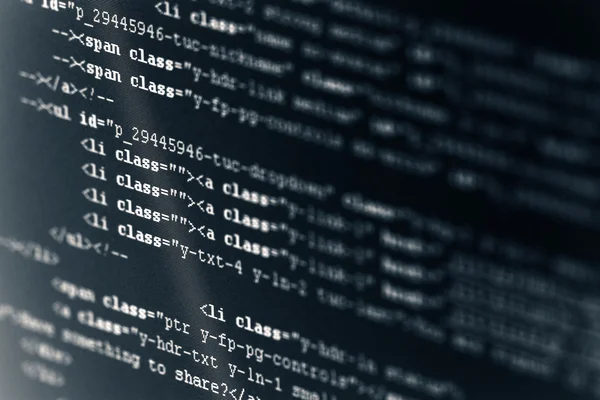 Комп'ютер код Html — стокове фото