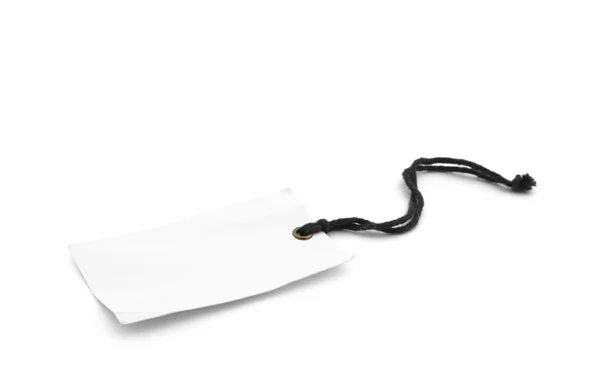 Pusta cena tagu izolowane na białym z miękkim cieniem — Zdjęcie stockowe