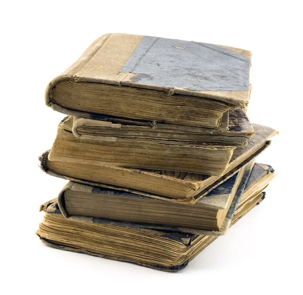 Παλιά βιβλία απομονωμένα σε λευκό — Φωτογραφία Αρχείου