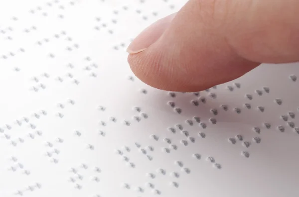 Lettura Braille — Foto Stock