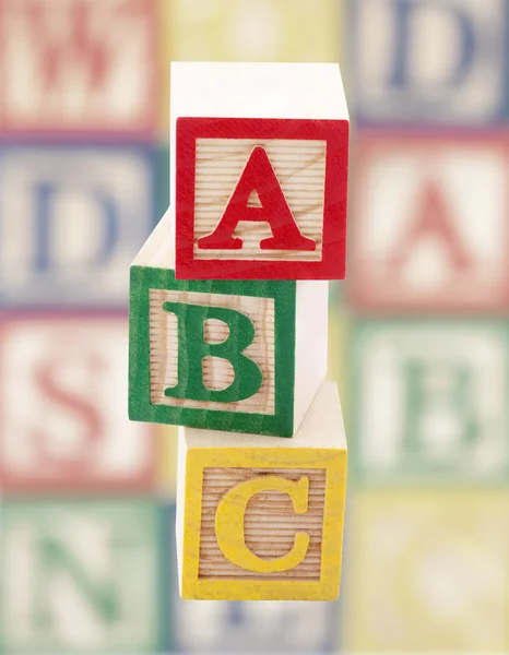 Wooden alphabet blocks — Stock Photo, Image