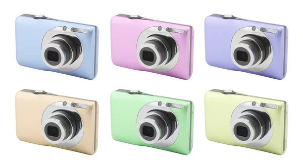 Compact digital camera with clipping path — Stock Photo, Image